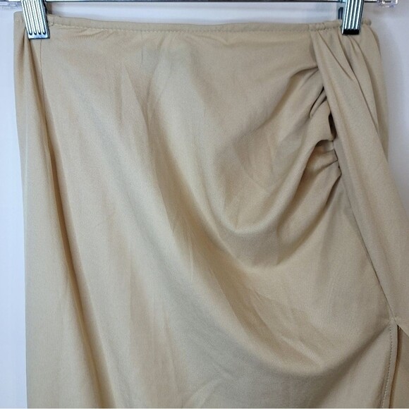 PrettyLittleThing Cream Midi Maxi Skirt Size 4 - Picture 3 of 10